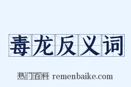 毒龙反义词是什么意思的图片